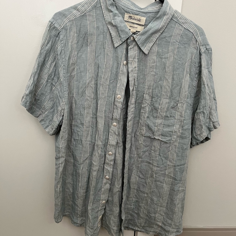 Madewell Blue Casual Button Down Shirt